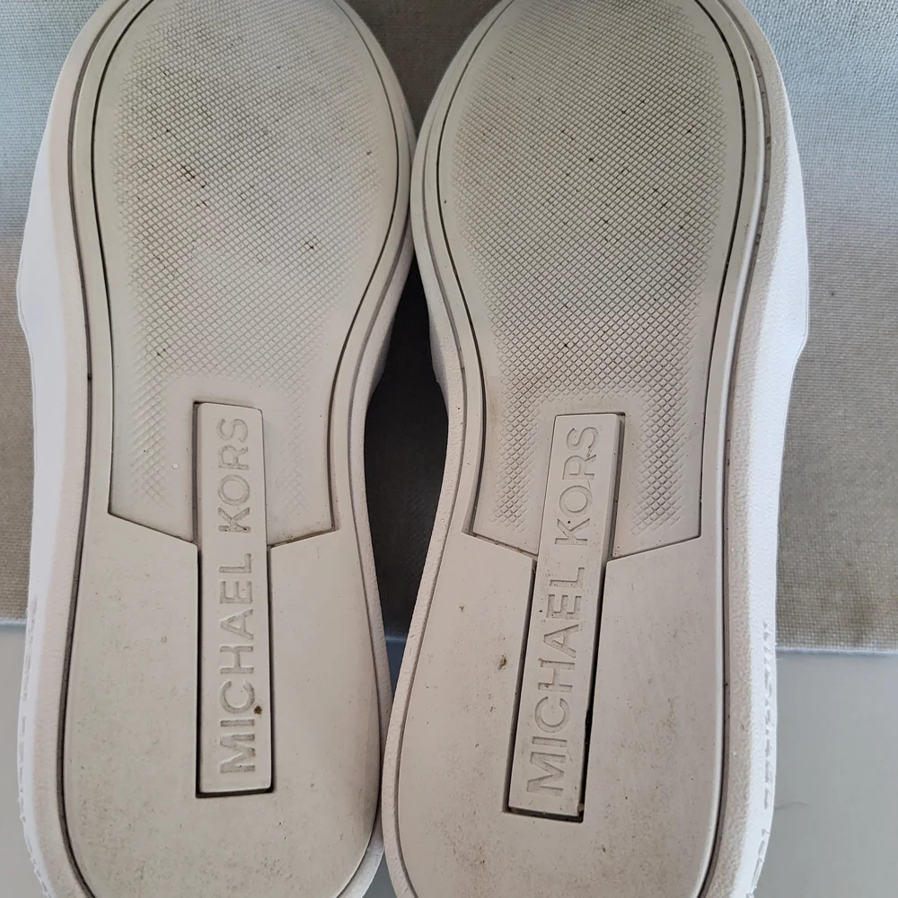 Michael Kors Keaton Black Leather Slip On Sneakers Size 7
